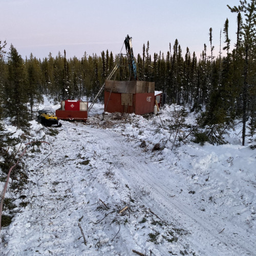 Drilling at the Troilus site 