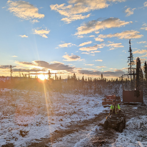 Drilling at the Troilus site 