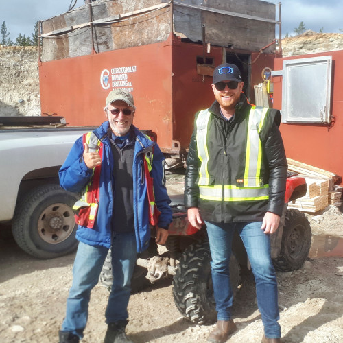 Geologists at the Troilus Project 