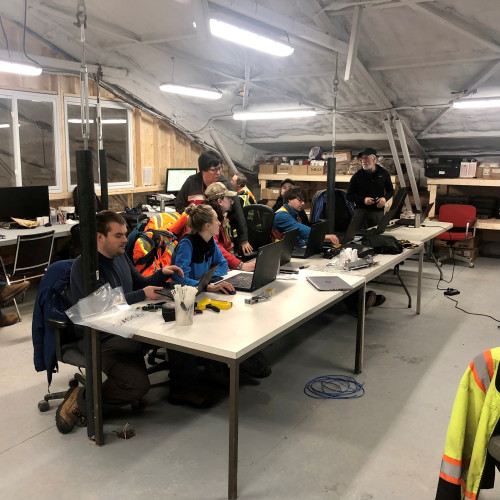 Geologists at the Troilus Project 