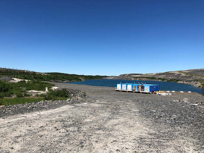 Figure 1 - Water treatment and pumping facility at J4 pit